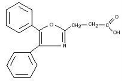 Image Of Oxaprozin Chemical Structure (Oxaprozin Chemical Structure)